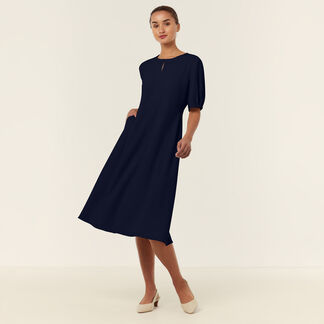 Olivia Heavy Stretch Georgette Short Sleeve Dress