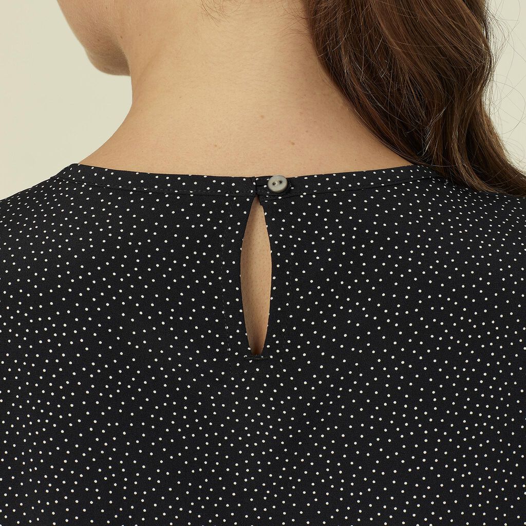 Silvi Spot Print Short Sleeve Top