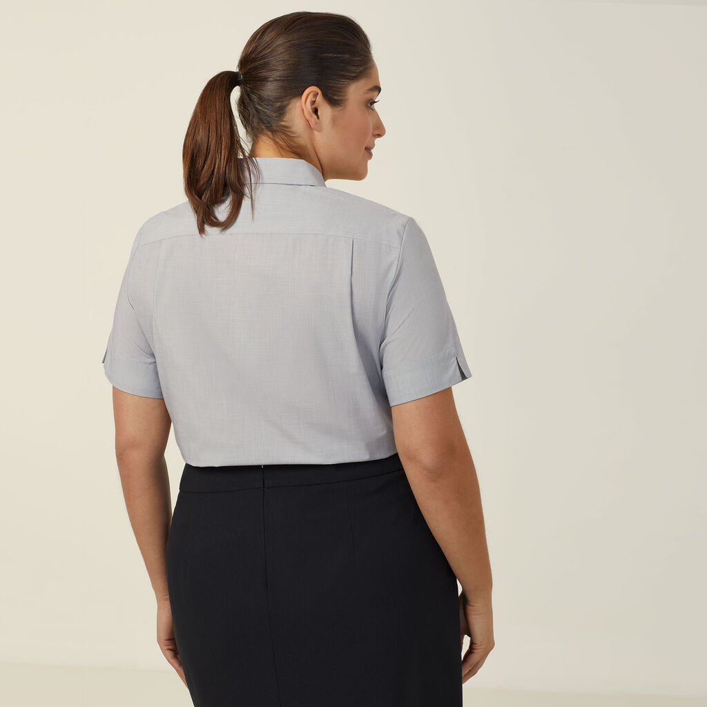 Poly Cotton End On End Short Sleeve Shirt