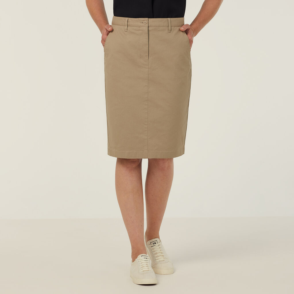 Stretch Cotton Chino Skirt