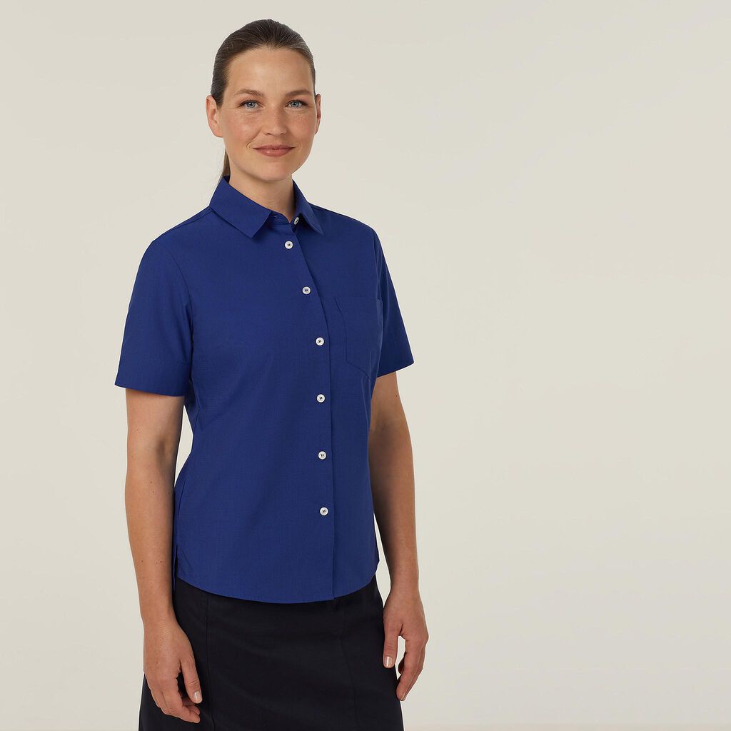 Poly Cotton End On End Short Sleeve Shirt