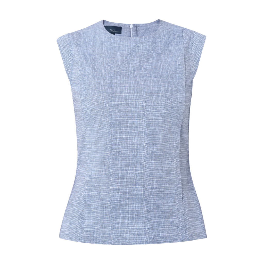 Stretch Cotton Blend Sleeveless Shell Top