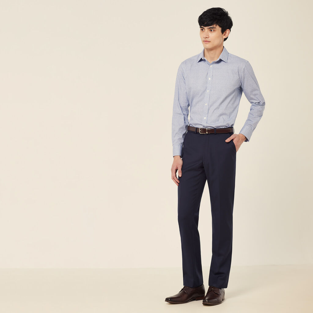 Wool Blend Twill Secret Waist Tailored Pant