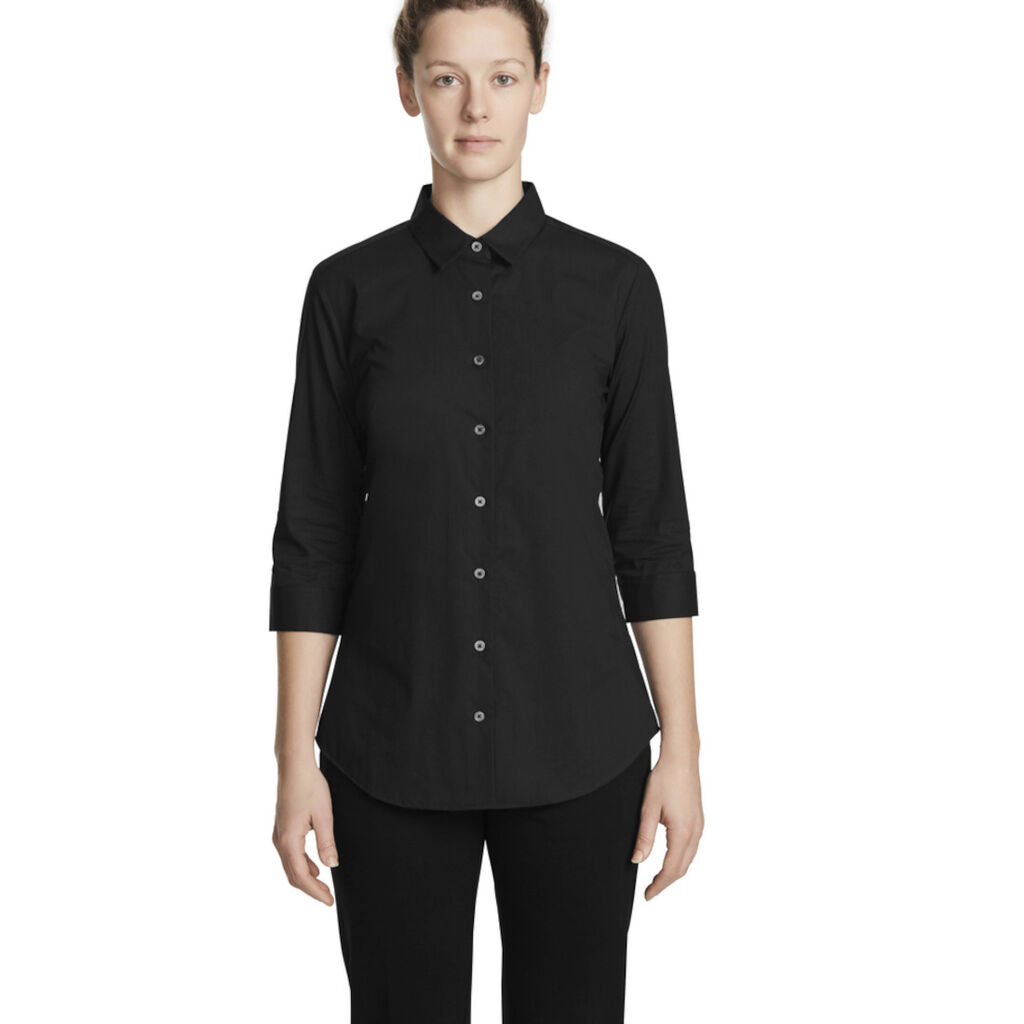 Stretch Cotton Blend 3/4 Slv Madem Shirt