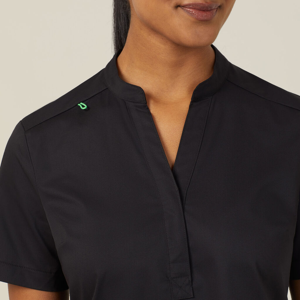 Next-Gen Antibacterial Active Blackburn Mandarin Collar Scrub Top