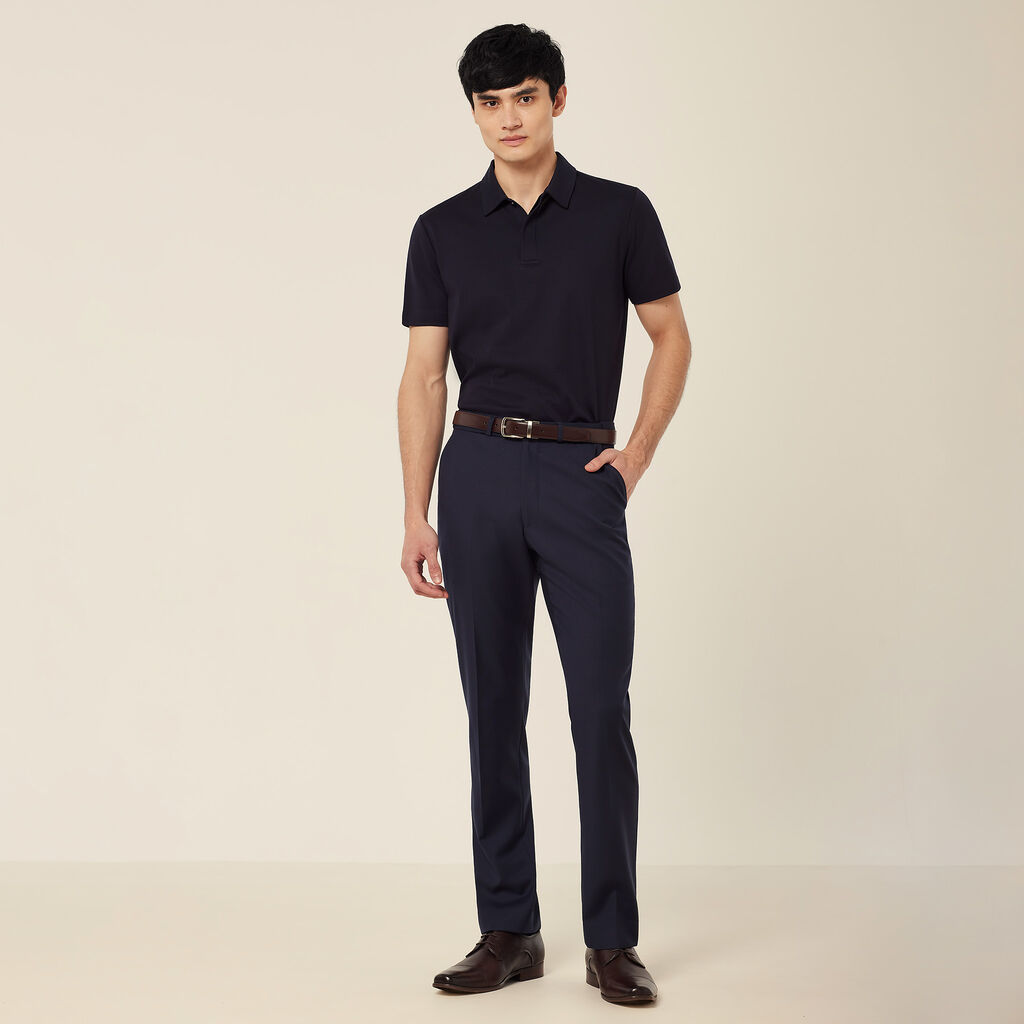 Wool Blend Twill Secret Waist Tailored Pant