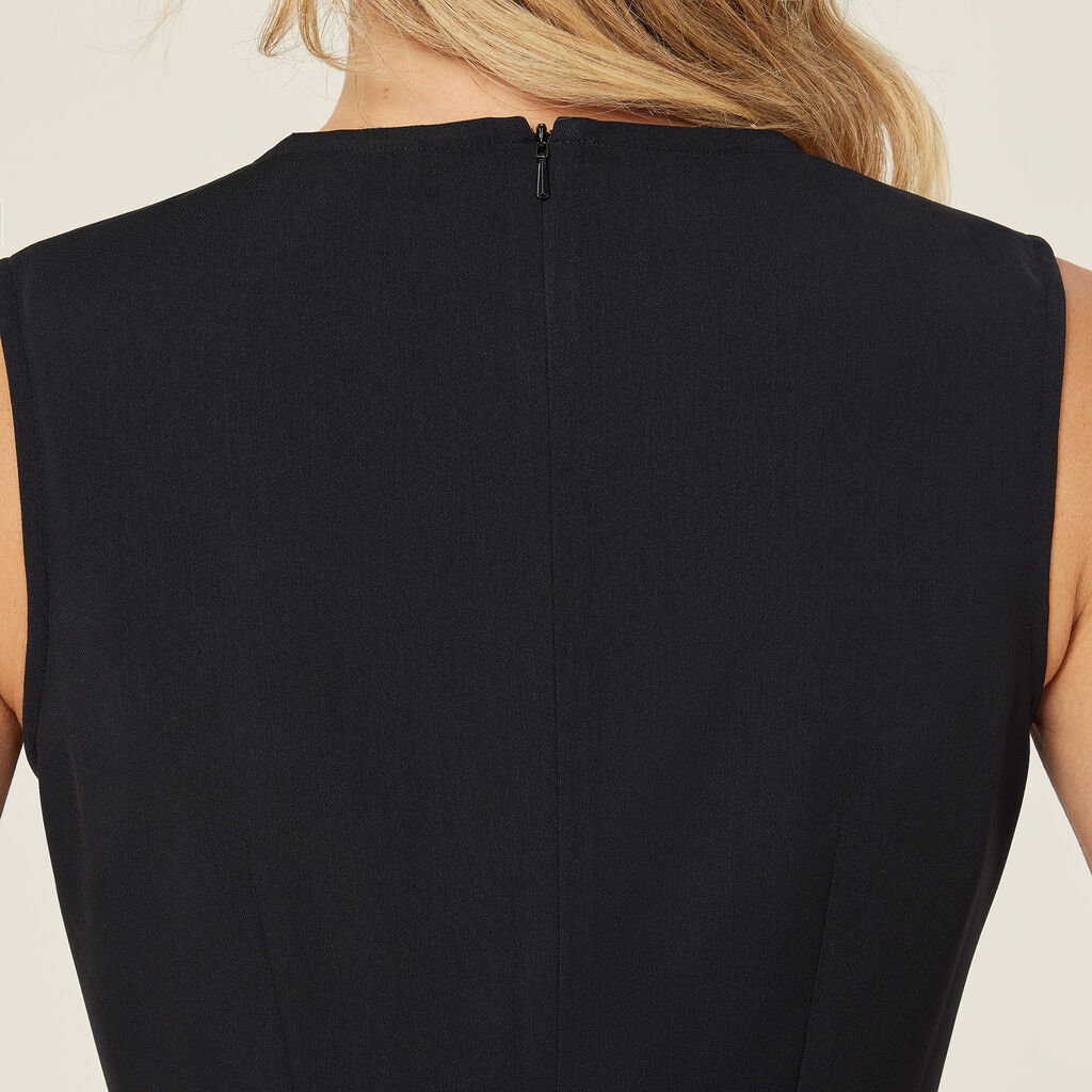 Crepe Stretch Sleeveless Dress