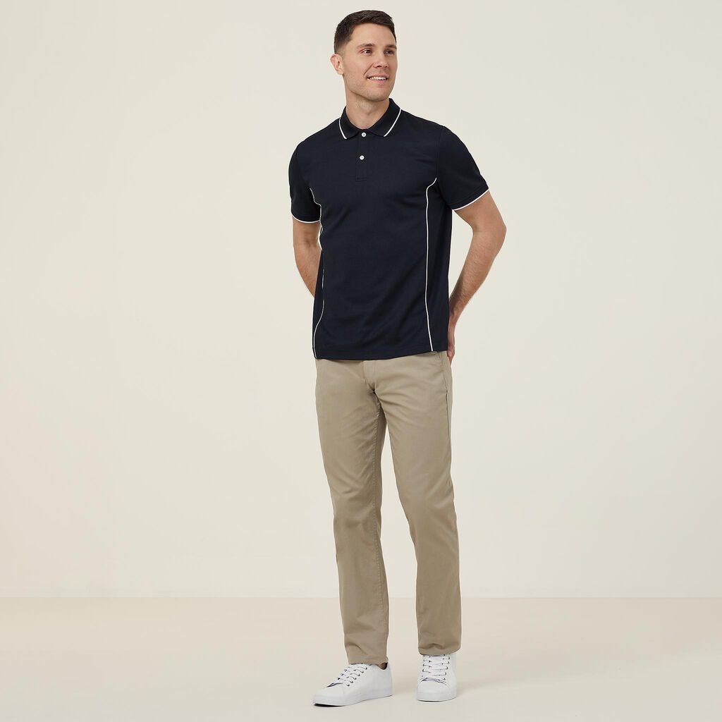 Antibacterial Polyface Short Sleeve Tipped Polo