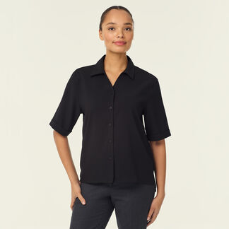 Heavy Stretch Georgette Short Sleeve Shirt