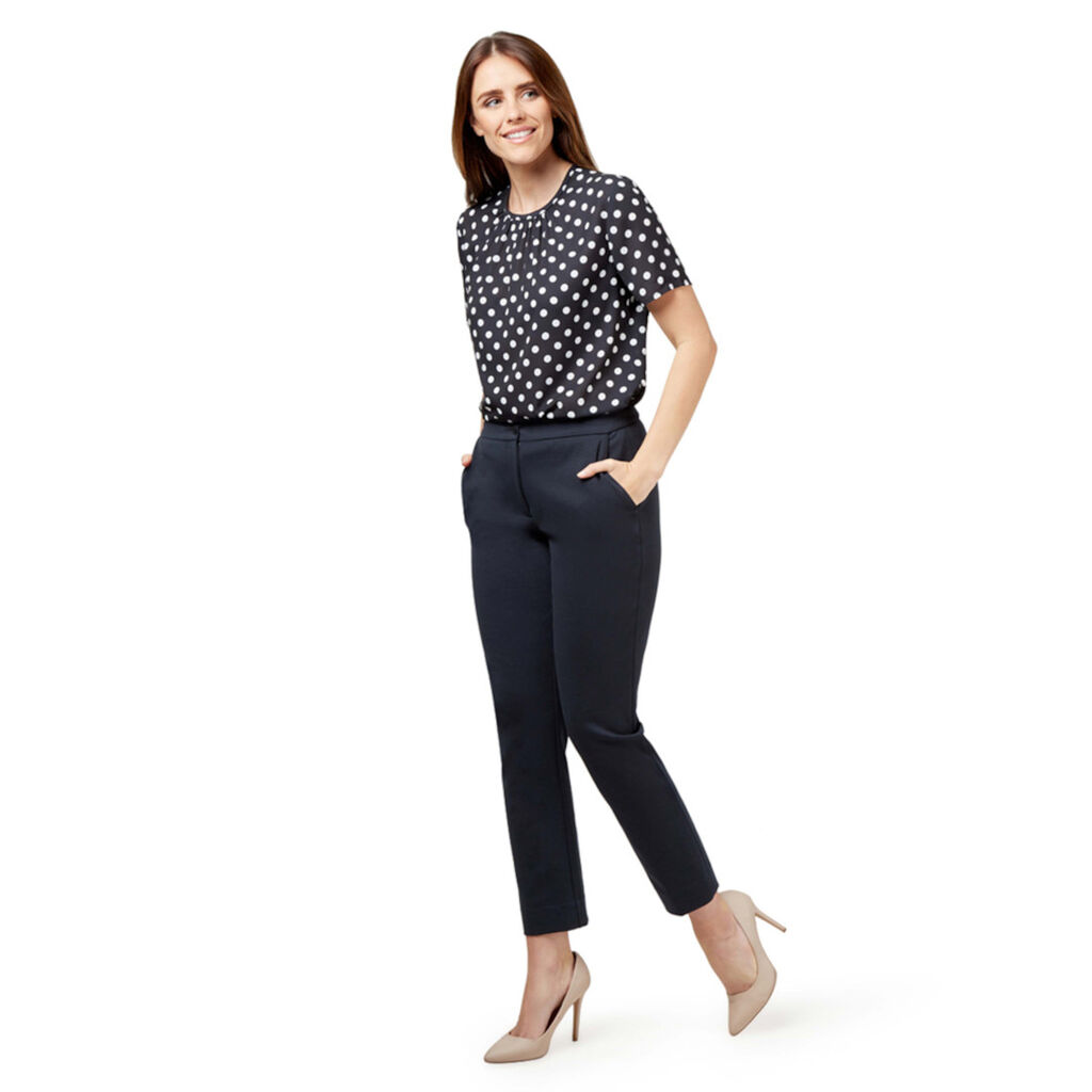Short Sleeve Spot Blouse