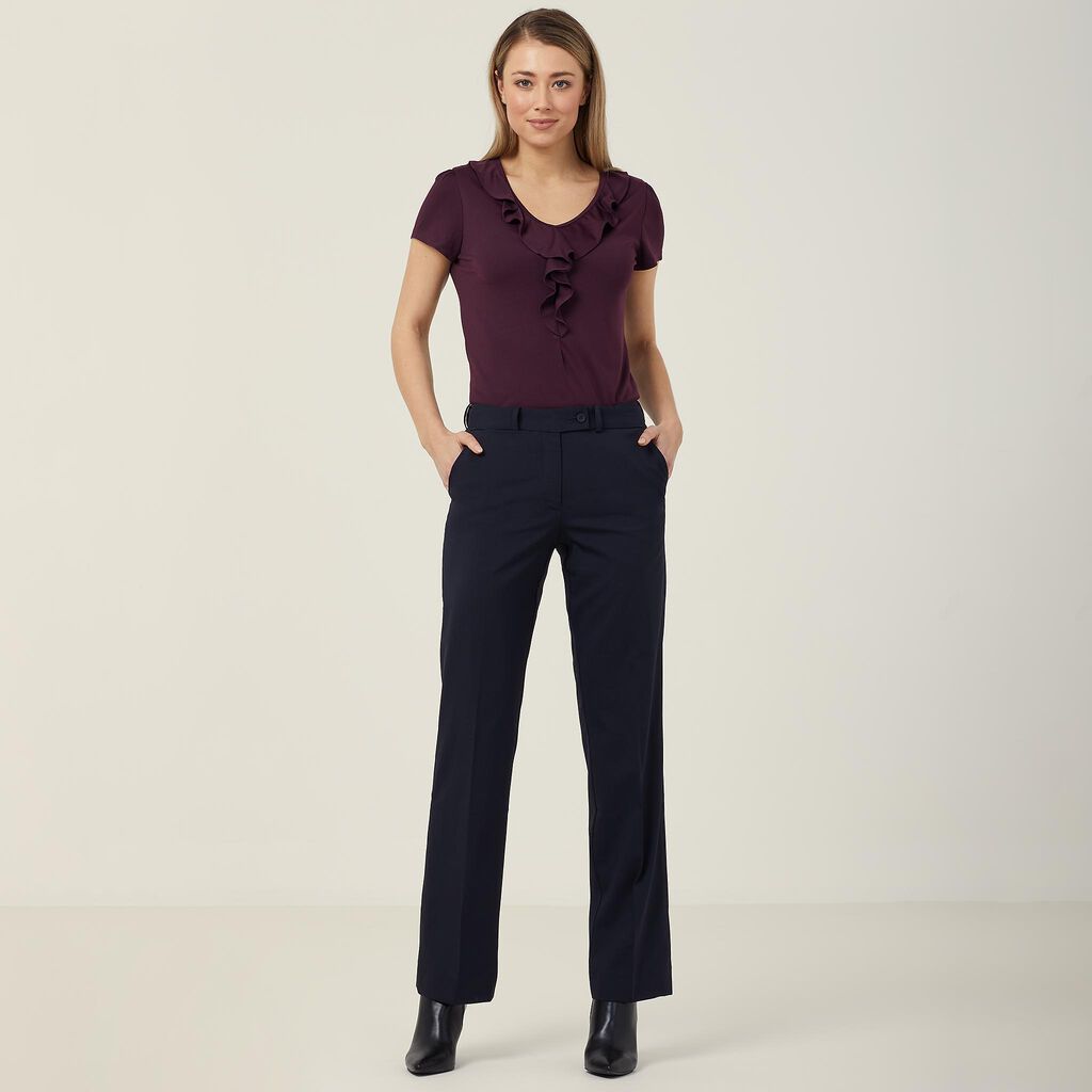 Stretch Wool Blend Secret Waist Pant