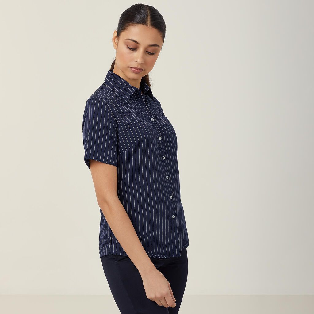 Poly Print Short Sleeve Action Back Shirt
