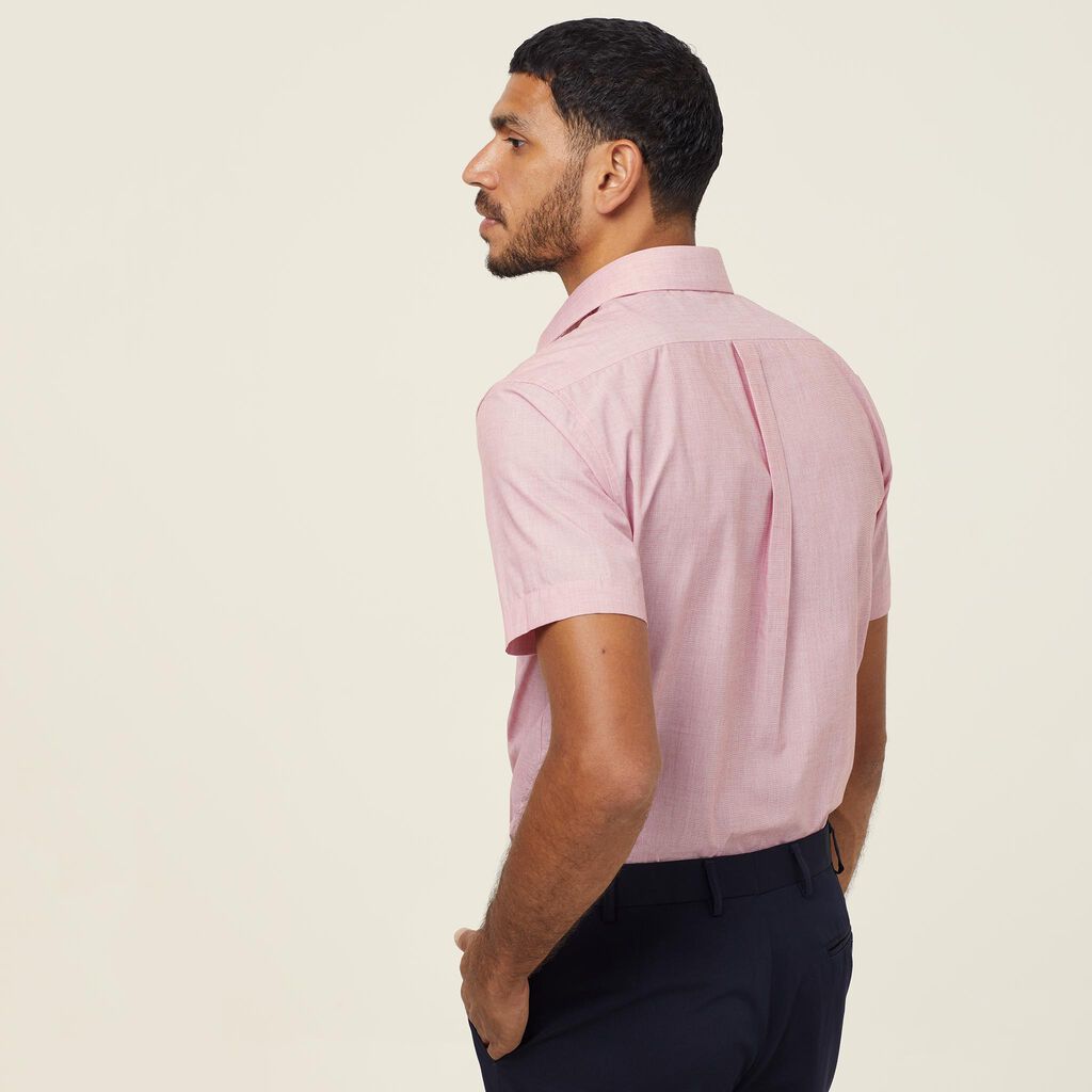 Poly Cotton End On End Short Sleeve Shirt