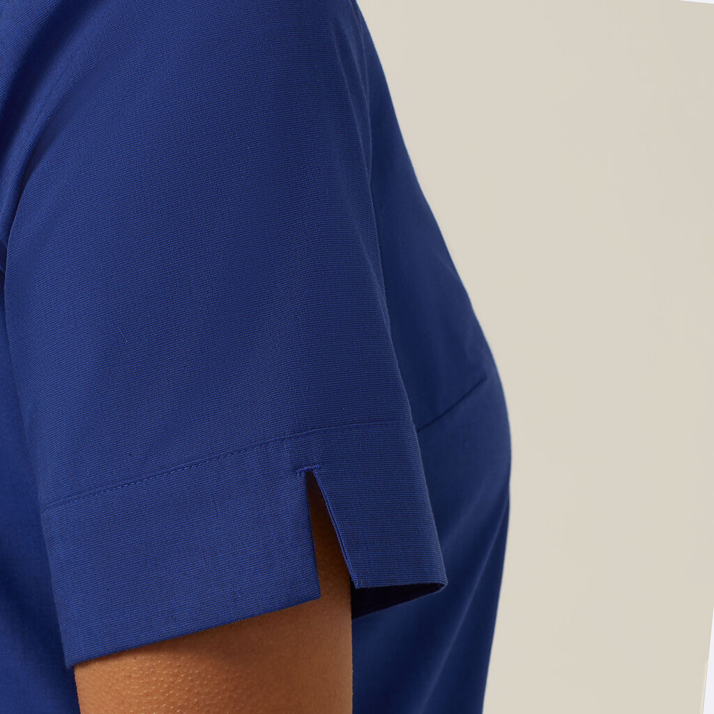 Poly Cotton End On End Short Sleeve Tunic