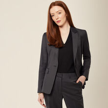 Wool Blend Twill Tailored Jacket