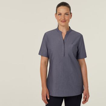 Poly Cotton End On End Short Sleeve Tunic