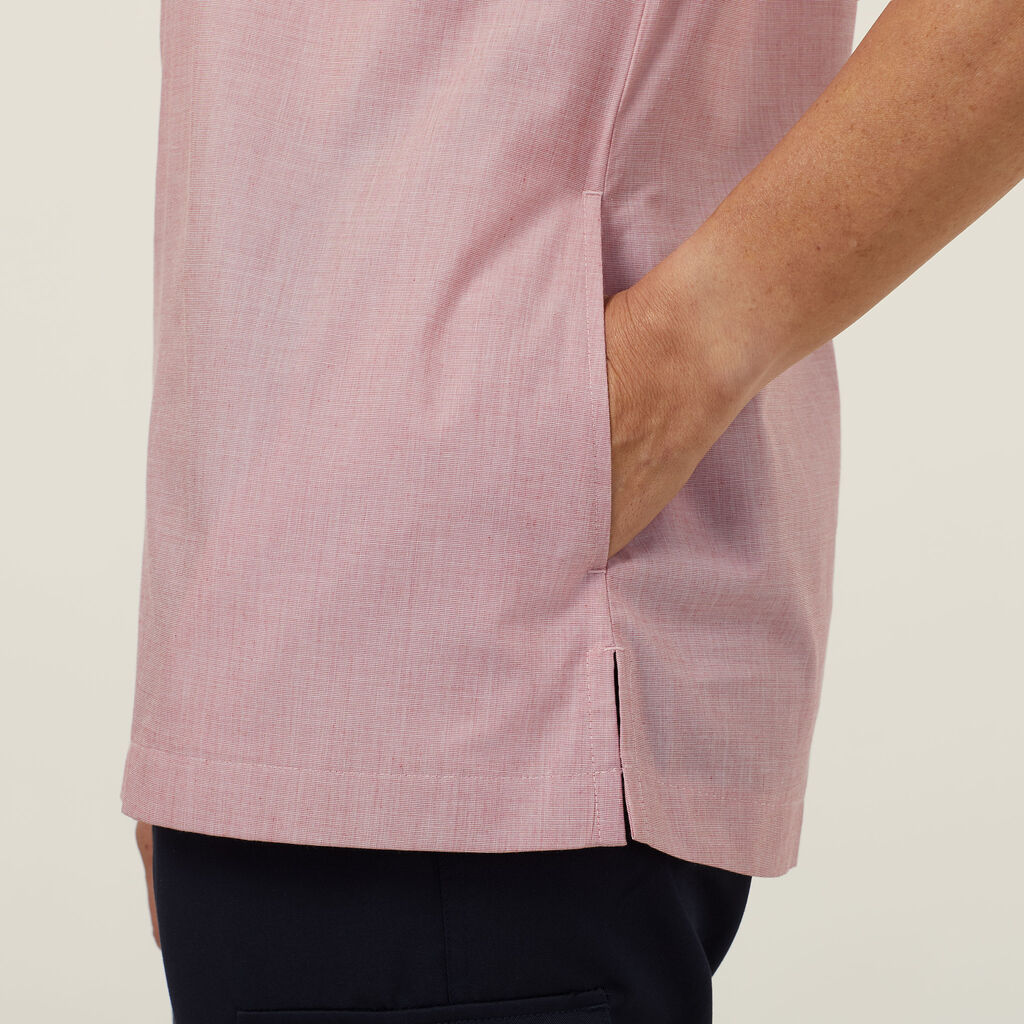Poly Cotton End On End Short Sleeve Tunic