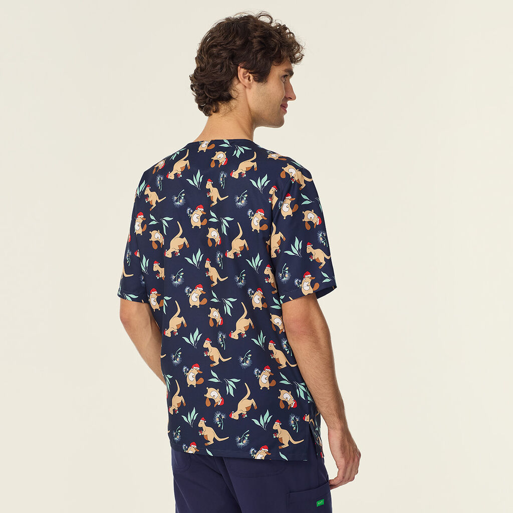 Native Festive Scrub Top