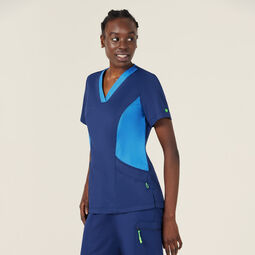 Nightingale V Neck Contrast Scrub Top