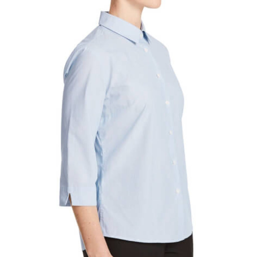 Textured Stripe 3/4 Sleeve Shirt