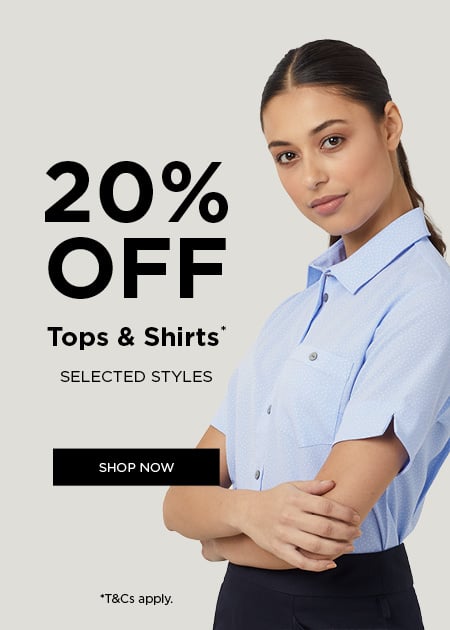 20% off Selected Tops & Shirts*