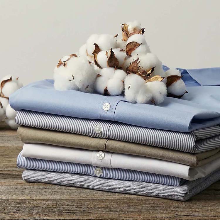 folded sustainable shirts