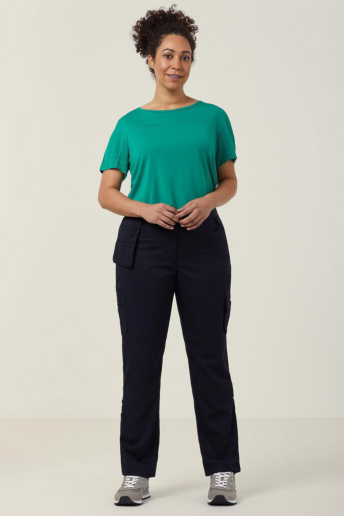 Poly Viscose Gaberdine Flex Waist Cargo Pant