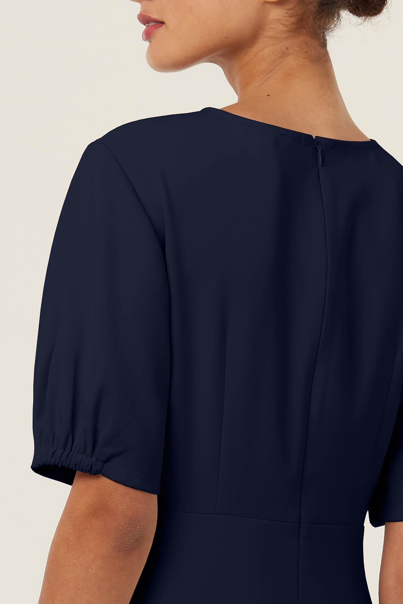 Olivia Heavy Stretch Georgette Short Sleeve Dress