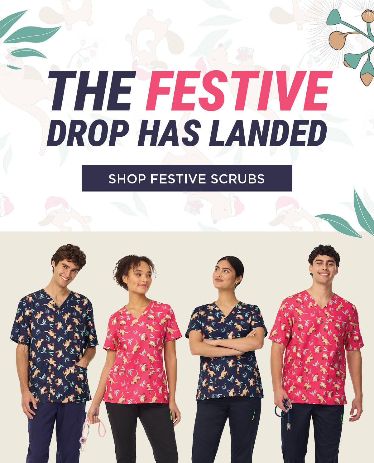 2026 Festive Scrub Tops - Get Yours Now