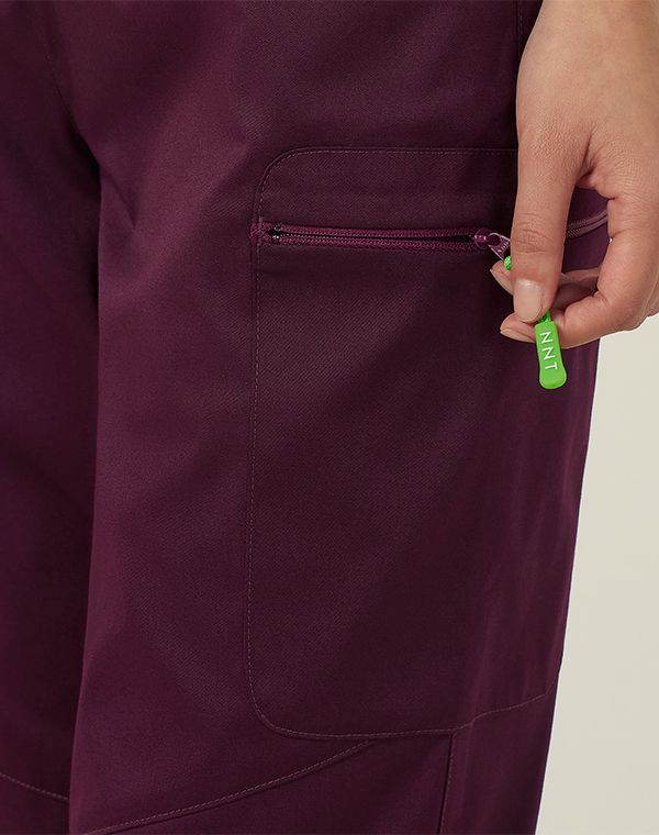 Next-Gen Antibacterial Active Curie Scrub Pant in Blackberry