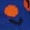 BLUE/PEACH