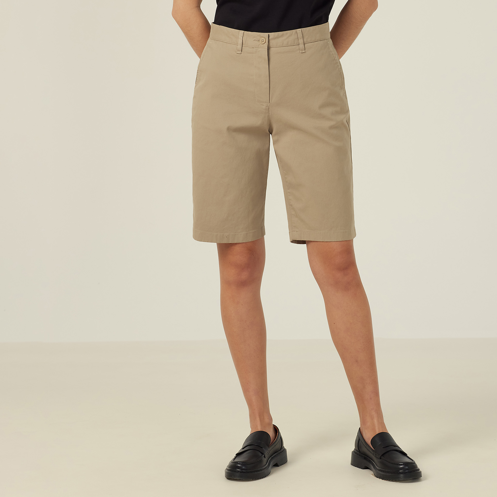 0400~HP SPRAY Raw Cut-edged Cotton Chinos Shorts main image 0