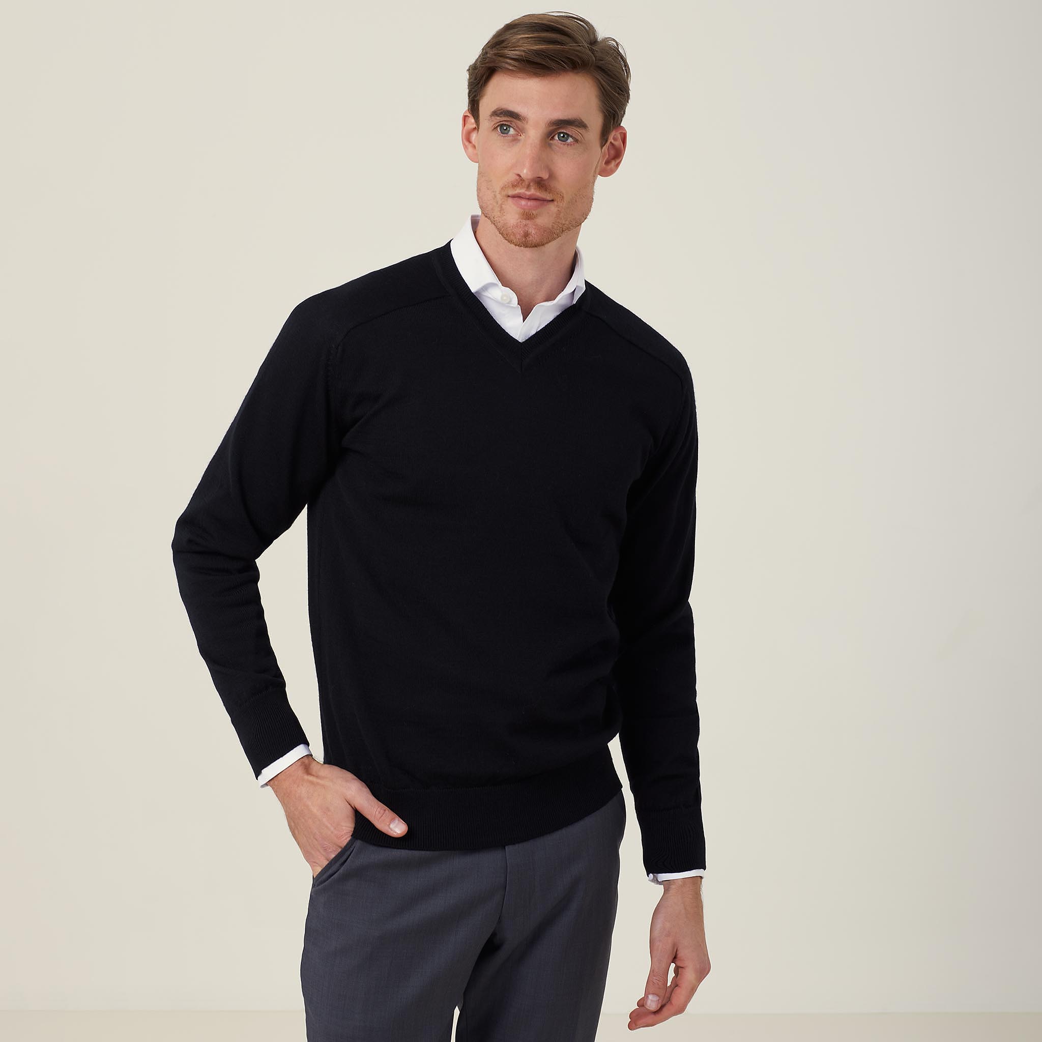 Costume National Black V-neck lightweight sweater main image 1