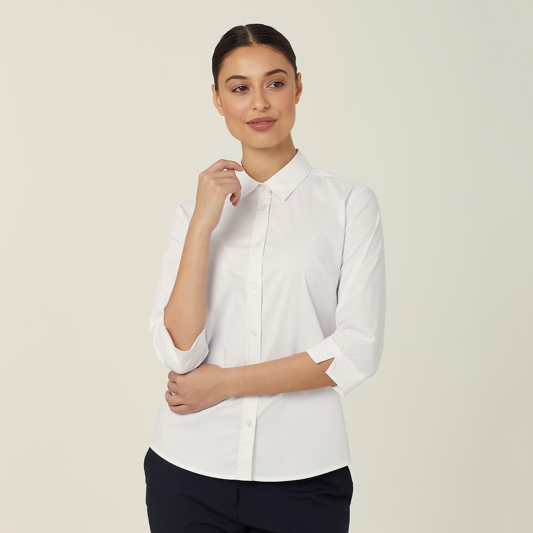 Avignon 3/4 Sleeve Shirt, white | NNT Uniforms